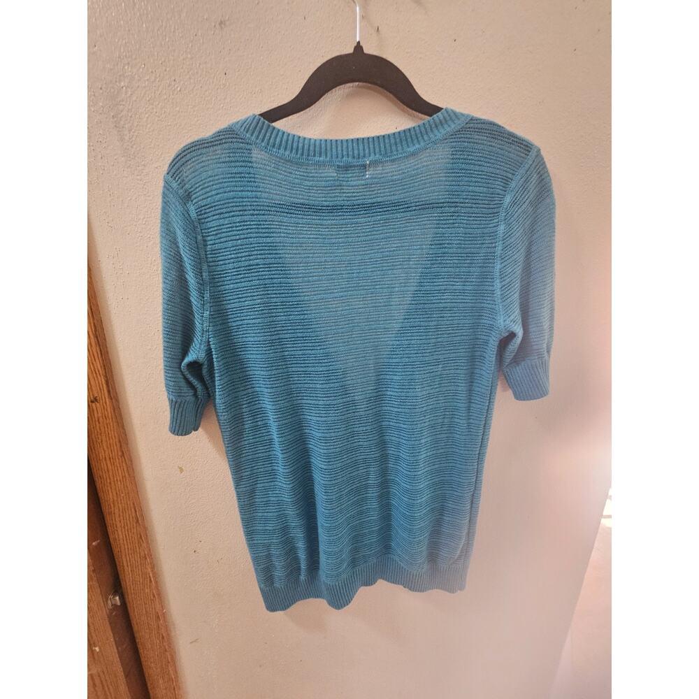 Teal Cardigan - Lightweight - Size Medium - Short Sleeve - Mossimo - Button Down - Picture 5 of 5